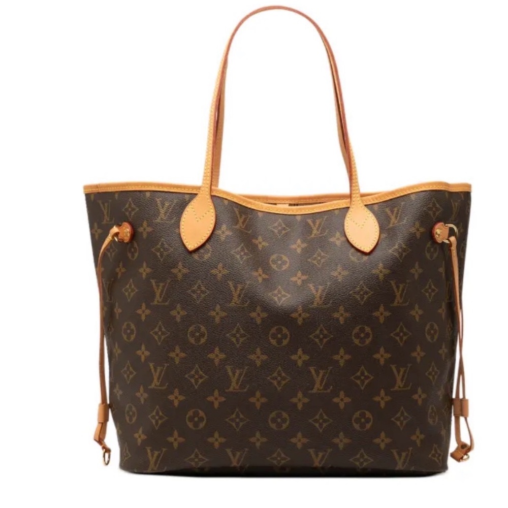 Louis Vuitton Brown Monogram Tote with Tan Accents